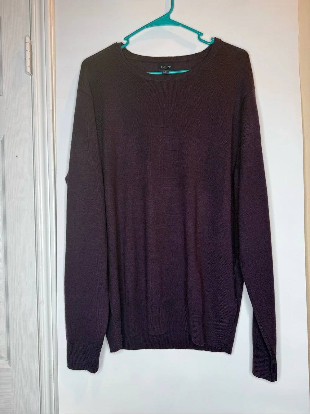 J. Crew Men's Crewneck Sweater in Plum
